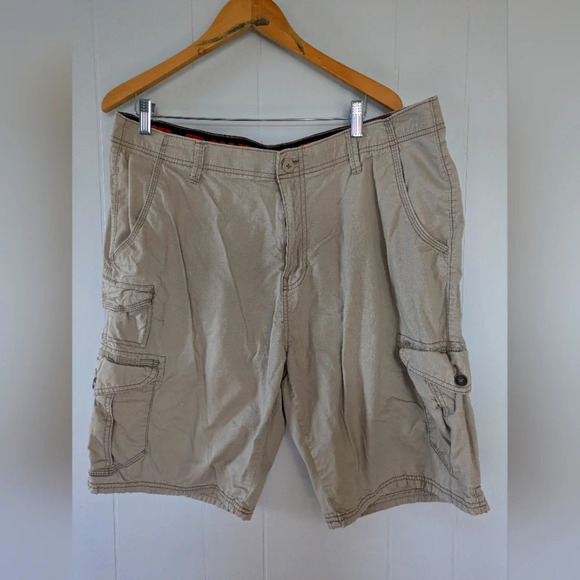 IronFlex Cargo Shorts Tan size 38 Work Carpenter Flex‎ Cotton Lightweight 2 set - Picture 4 of 9